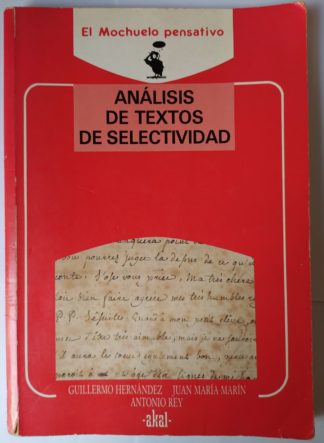 Análisis de textos de selectividad.