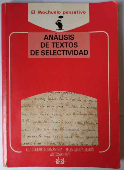 Análisis de textos de selectividad.
