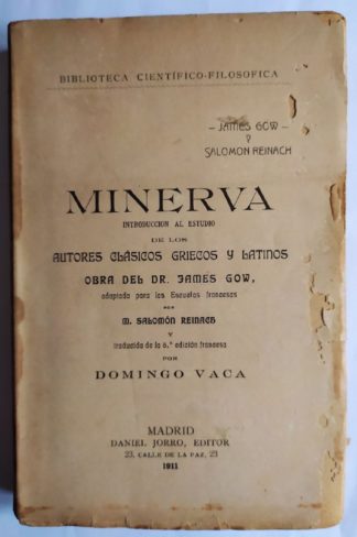 Minerva. Introducción al estudio de los autores clásicos griegos y latinos.