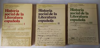 Historia social de la literatura española. (en lengua castellana) (3 Tomos)