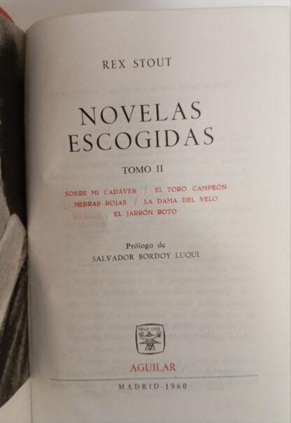Novelas escogidas. Rex Stout. Tomo I, II. - Imagen 3