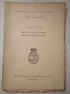 Discurso. Leído en el acto de apertura del curso académico 1963-1964