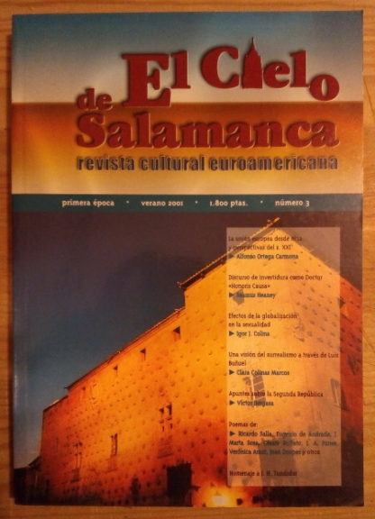 El Cielo de Salamanca. Revista Cultural Euroamericana. Primera Época. Verano 2001. Nº 3