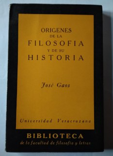 Orígenes de la filosofía y de su historia