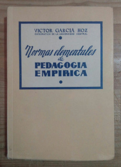 Normas elementales de pedagogía empírica