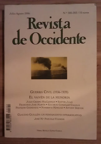 Revista de Occidente. Guerra Civil (1936-1939). El vaivén de la memoria