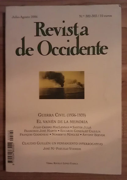 Revista de Occidente. Guerra Civil (1936-1939). El vaivén de la memoria