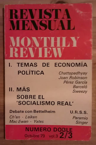 Revista Mensual - Monthly Review. Vol. 3 - Núm. 2/3 - Octubre 79