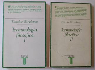Terminología filosófica. (2 tomos)
