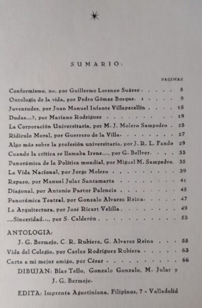 Revista del colegio mayor "Reyes Católicos" Universidad de Valladolid. Nº 2 - Imagen 2