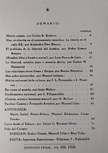 Revista del colegio mayor "Reyes Católicos" Universidad de Valladolid. Nº 4 - Imagen 2