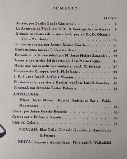 Revista del colegio mayor "Reyes Católicos" Universidad de Valladolid. Nº 3 - Imagen 2