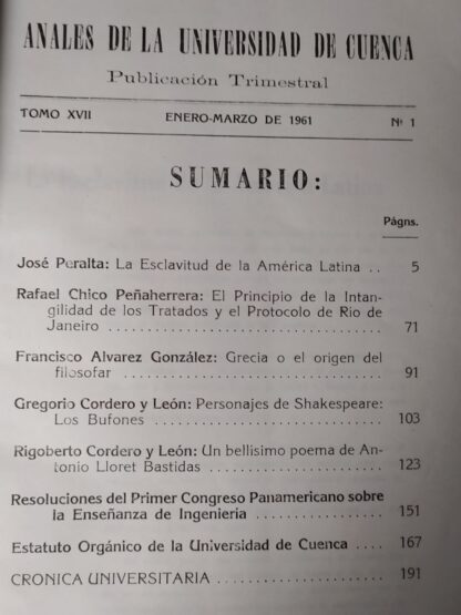 Anales de la universidad de Cuenca. Tomo XVII. Nº 1 - Imagen 2