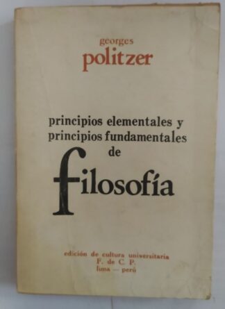 Principios elementales y principios fundamentales de filosofía.