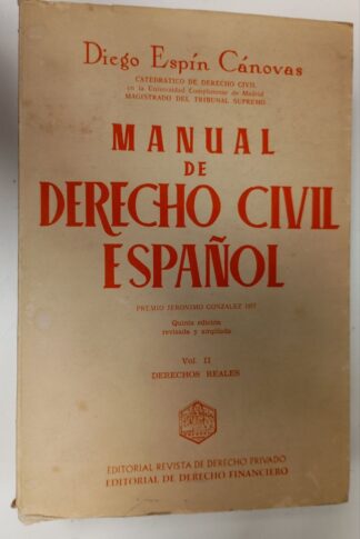 Manual de derecho civil español. Vol II