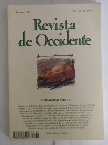 Revista de Occidente. La realidad virtual. Nº 153. Febrero 1994