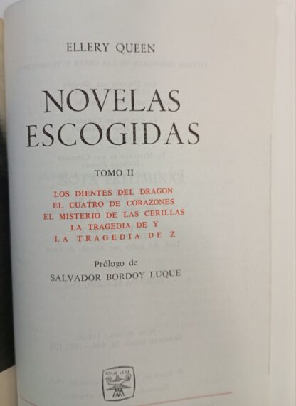 Novelas escogidas. Ellery Queen Tomo I, II. - Imagen 2