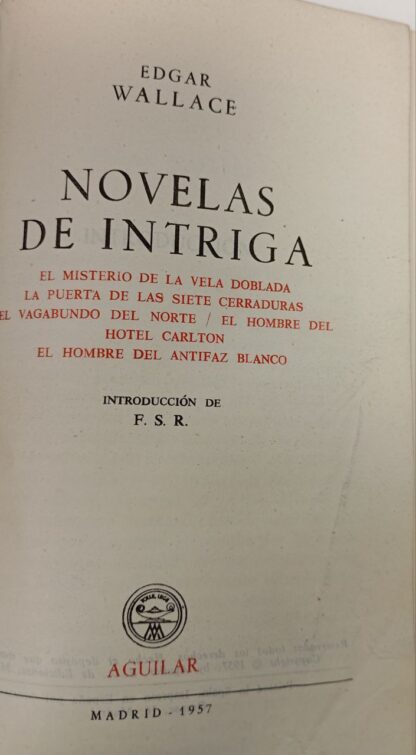 Novelas de intriga. Edgar Wallace. - Imagen 2