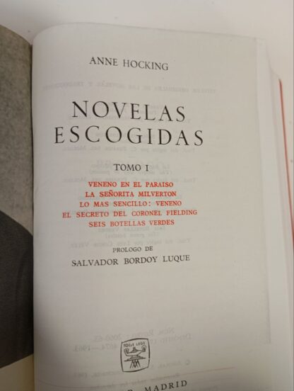 Novelas escogidas Hocking, Anne. (2 tomos) - Imagen 3