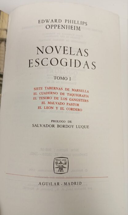 Novelas escogidas. Edward PH. Oppenheim. (2 tomos) - Imagen 3