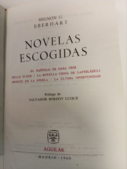Novelas escogidas. Mignon G. Eberhart - Imagen 2